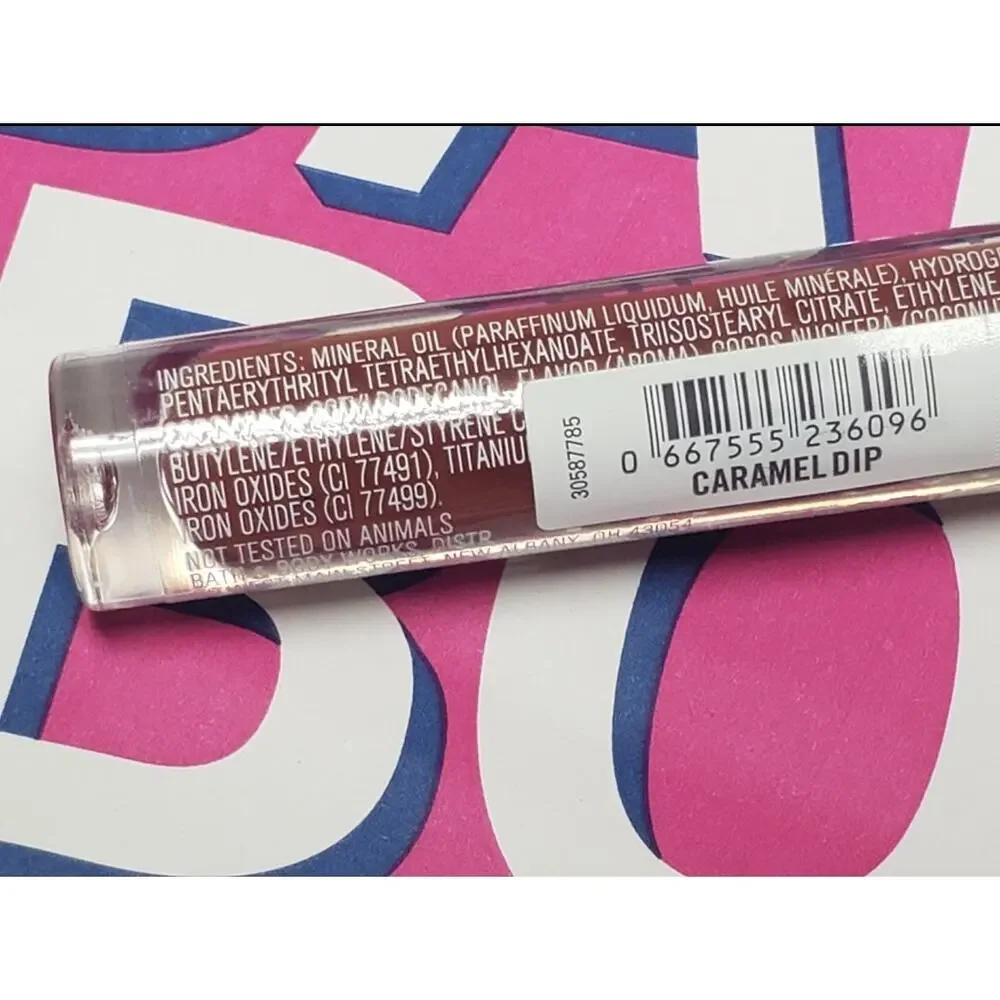 BBW Lip Gloss Oil Color = Caramel Dip | Bath & Body Works Lip Care